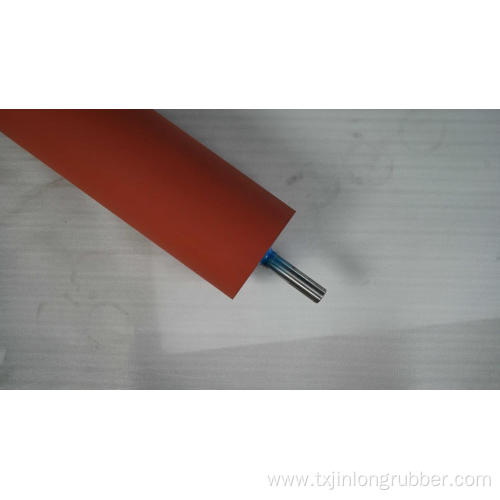 Rubber roller for hot stamping